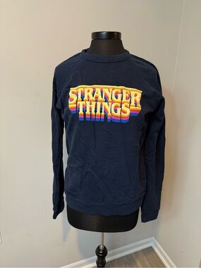 Stranger Things Official Netflix Navy Sweater in Size Medium